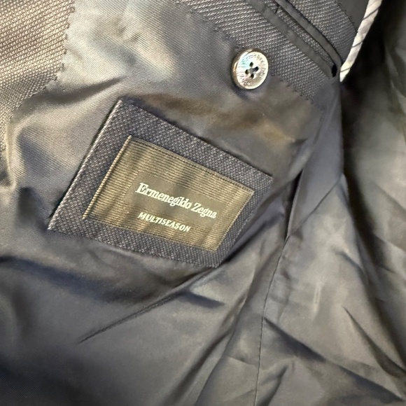 Ermenegildo Zegna for Harry Rosen Academia Navy Wool Blazer Sport Coat 54L - Picture 7 of 13